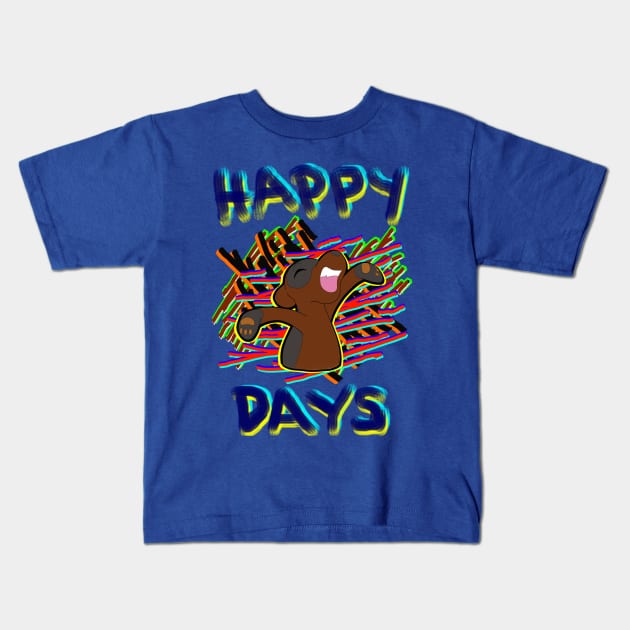 Happy Days Kids T-Shirt by RockyHay